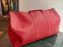 Mala Louis Vuitton Keepall Epi Vermelha – Cadeado e chaves originais