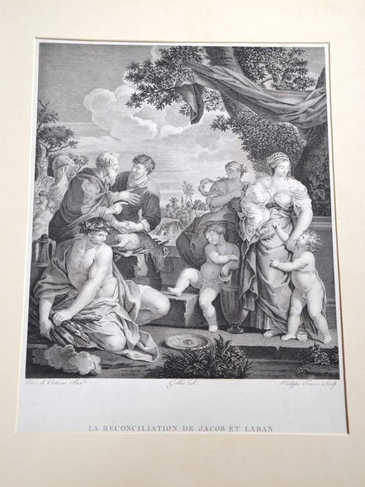 Grafika “Przymierze Jakuba z Lebanem” -wg. obrazu Pietro da Cortona