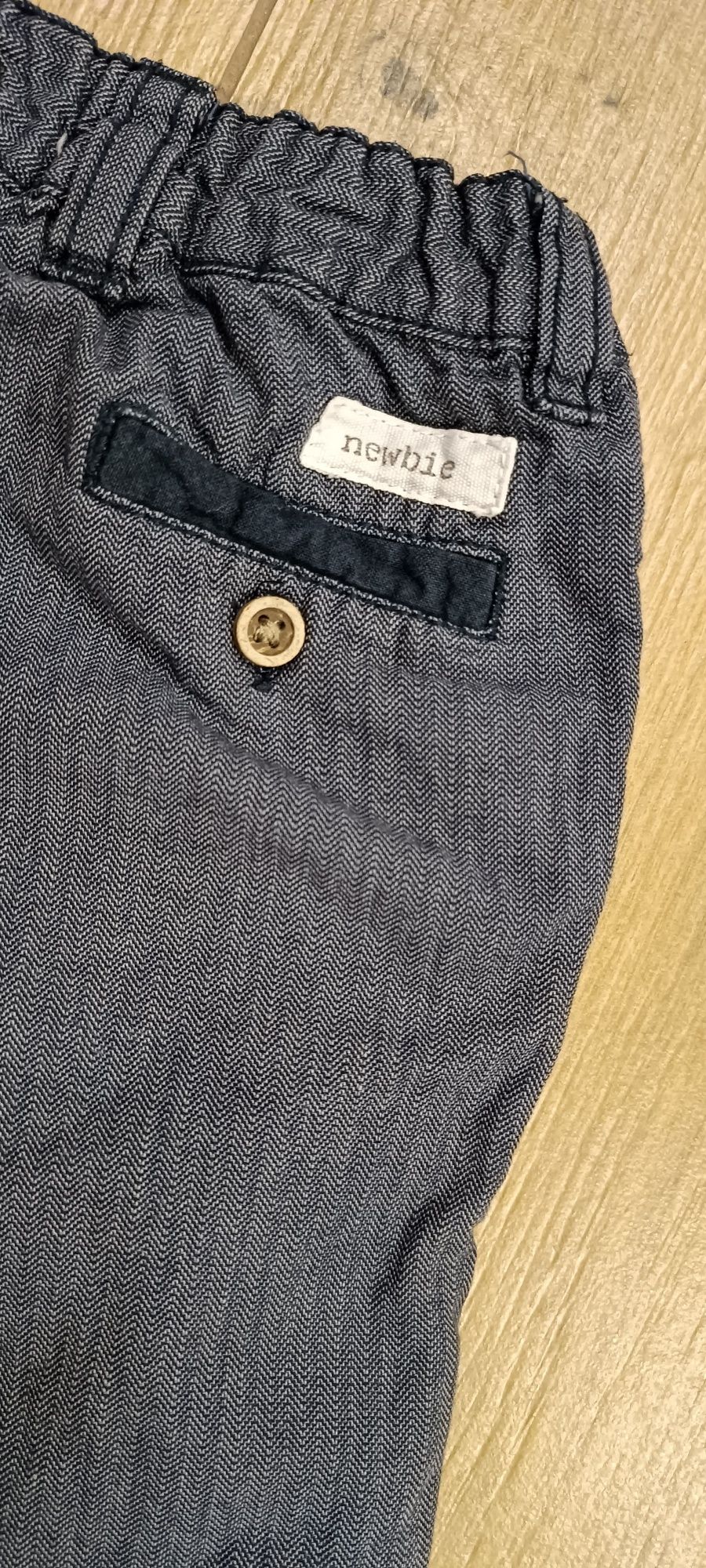 Newbie 74 80 by KappAhl spodnie eleganckie dla chłopca a'la jeans