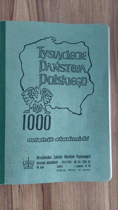 Zeszyt PRL Tysiąclecie Państwa Polskiego notatnik akademicki