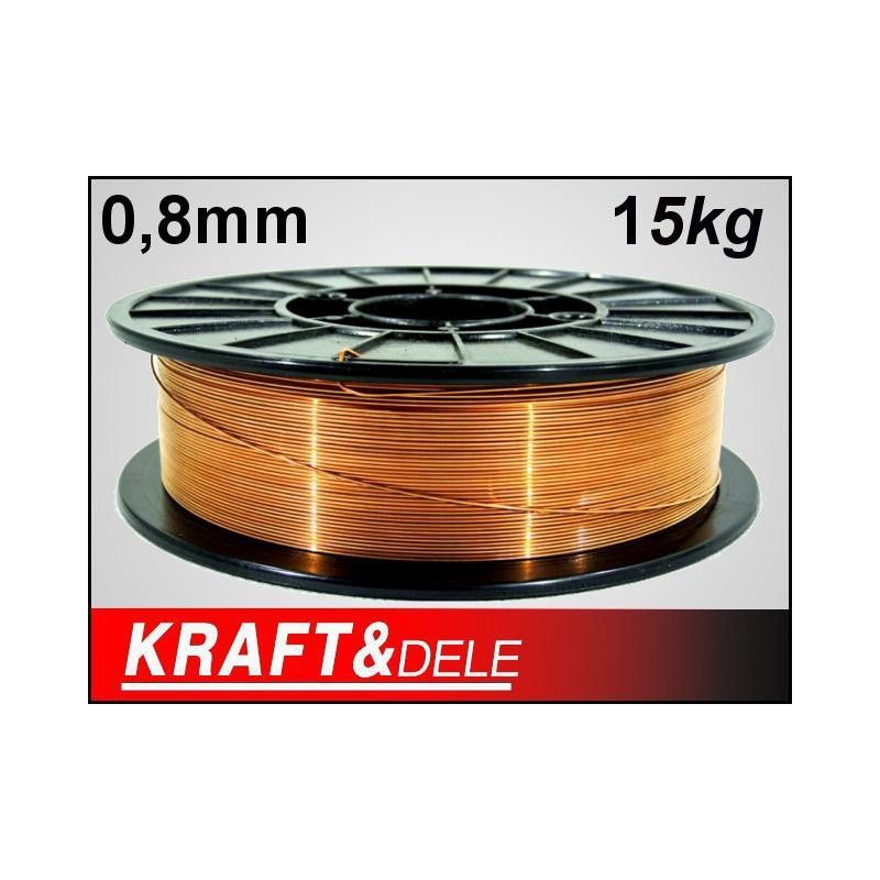 Drut spawalniczy 0,8 mm 15kg miedziowany KD1150