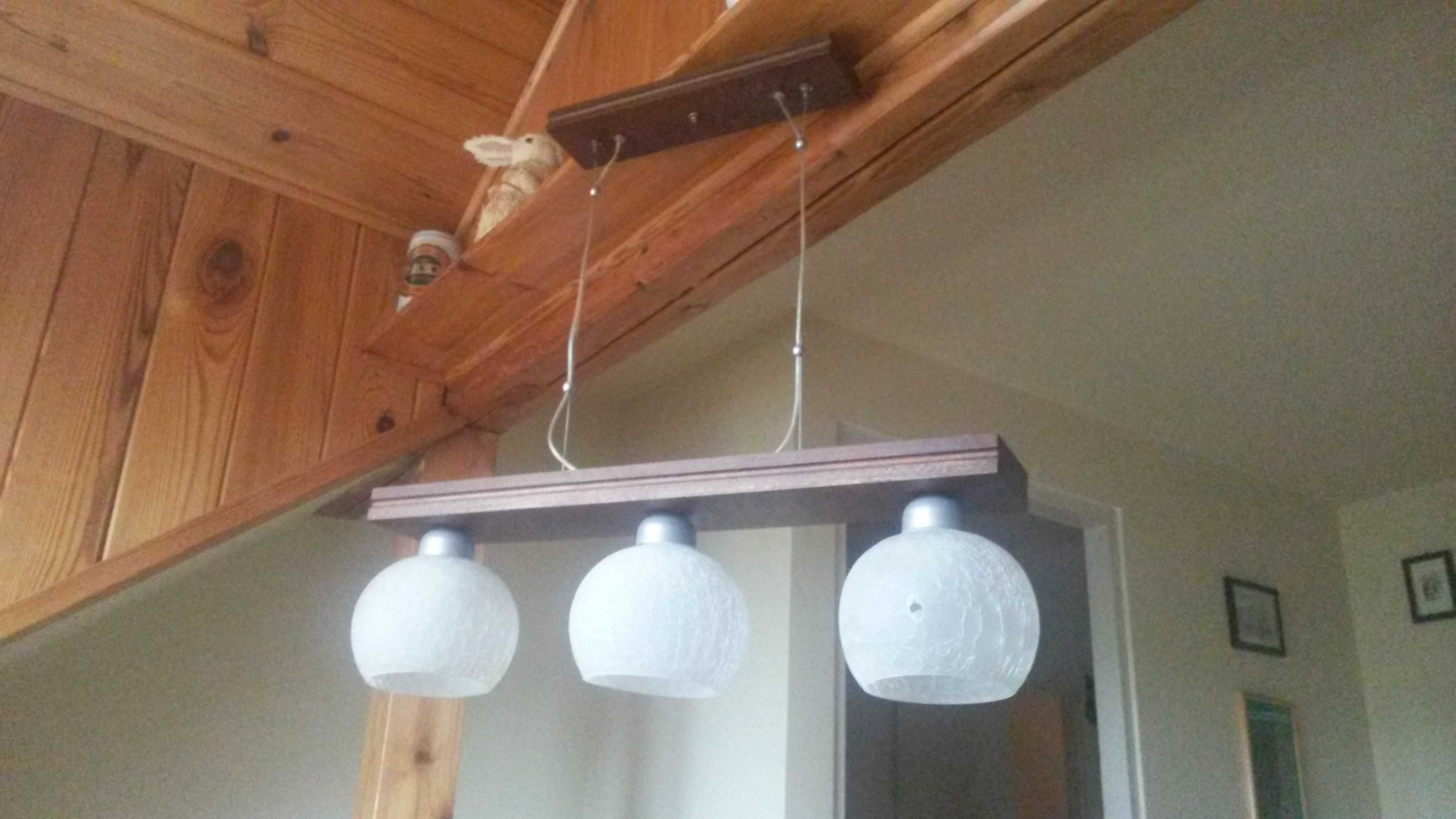 lampa sufitowa wisząca na 3 żarówki