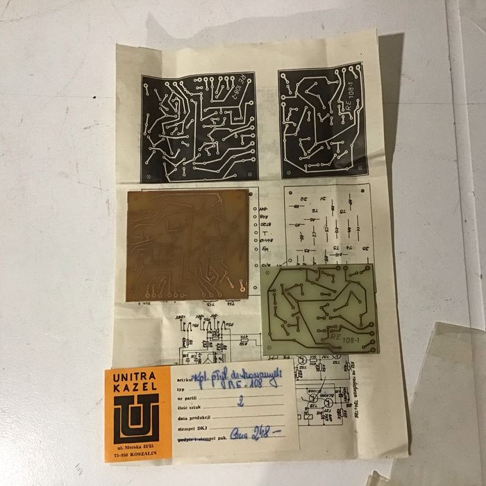 Unitra płytki drukowane Nowe Re 108  1 i 2 prl