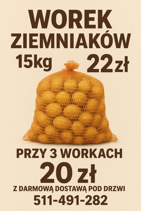 Ziemniaki i inne warzywa z darmowa dostawa