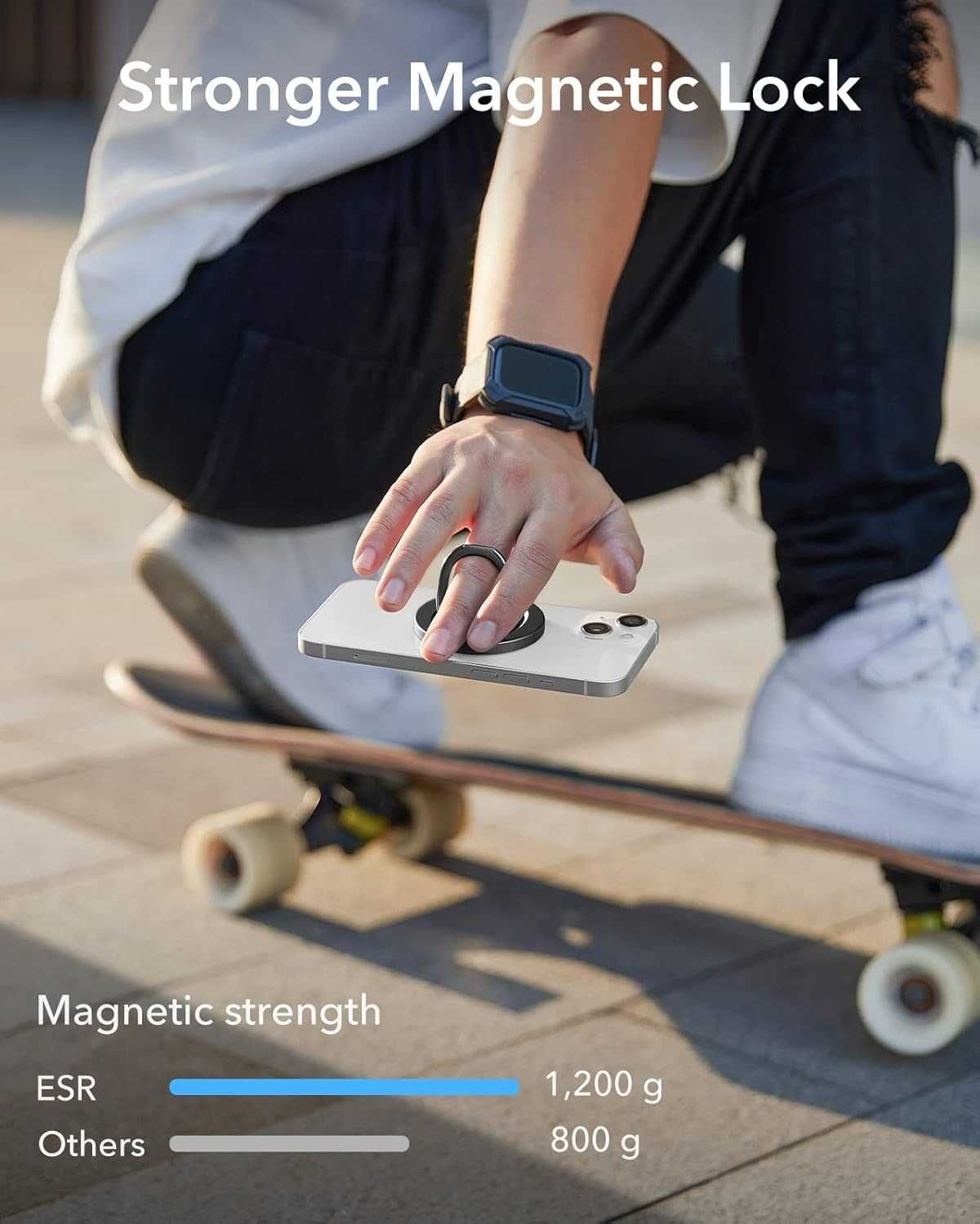 ESR Magnetyczny uchwyt na pierścień telefonu halolock ring stand