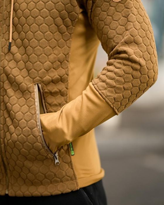 Тепла надійна чоловіча тактична флісова кофта Polar Tactical койот