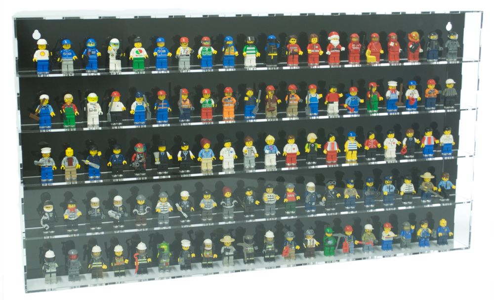Duża Ramka Gablota Pojemnik Witryna Na 100 Lego Minifigurki Figurki