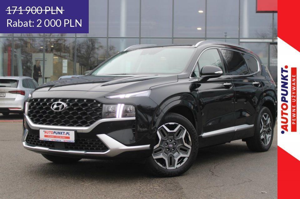 Hyundai Santa Fe Platinum 1.6 T-GDI HEV 6AT 4WD, 2023r. Podgrz.+Went. Fotele* Skóry* Pa