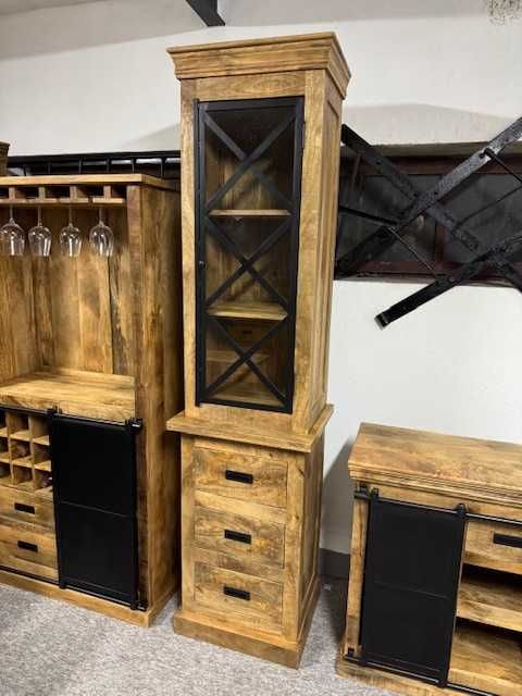 Wyjatkowa witrynka słupek szafka styl LOFT Nowa F-Vat