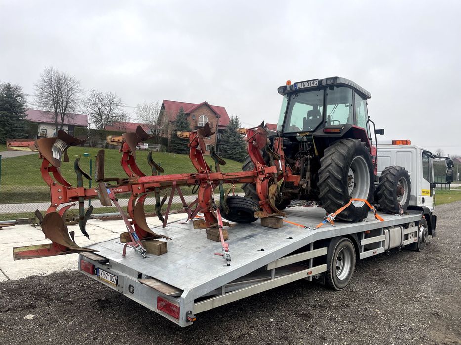 autolaweta laweta pomoc drogowa transpor koparek maszyn Janow lubelski