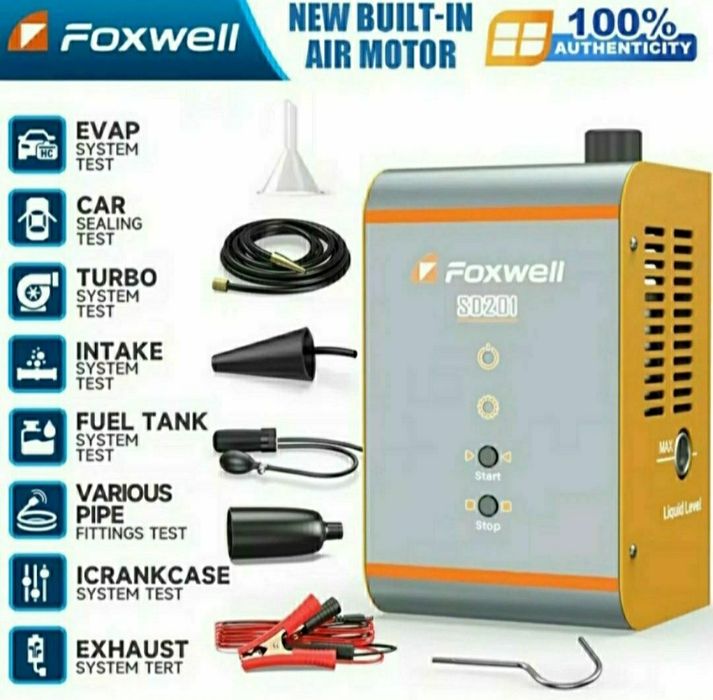 Димогенератор автомобільний,тестер витоку,герметичності FOXWELL  SD201