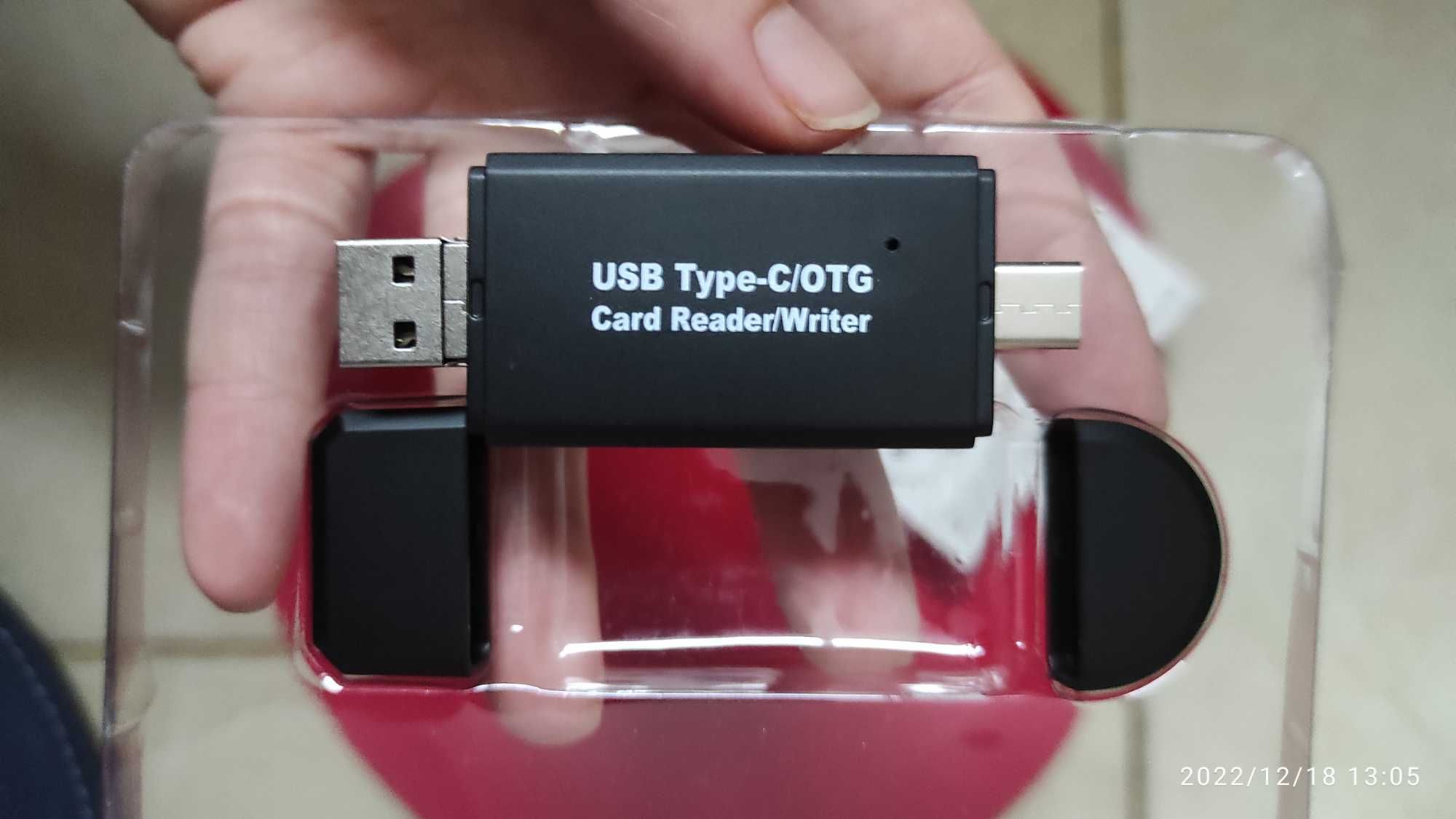 Czytnik kart SD microSD TF USB USB-C micro-usb OTG