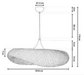 Lampa wisząca bambusowa 64 cm