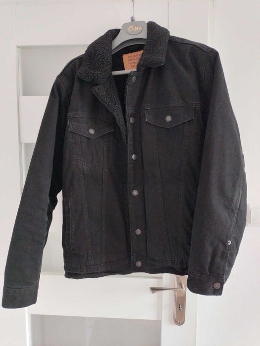 Kurtka Jeansowa Męska z Kożuszkiem roz. L Pull & Bear, stan BDB