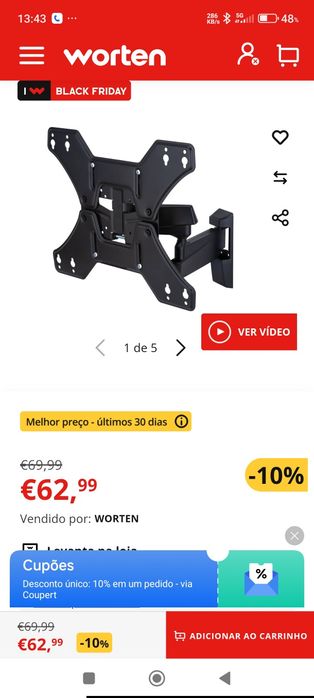 Suporte de televisão 50€