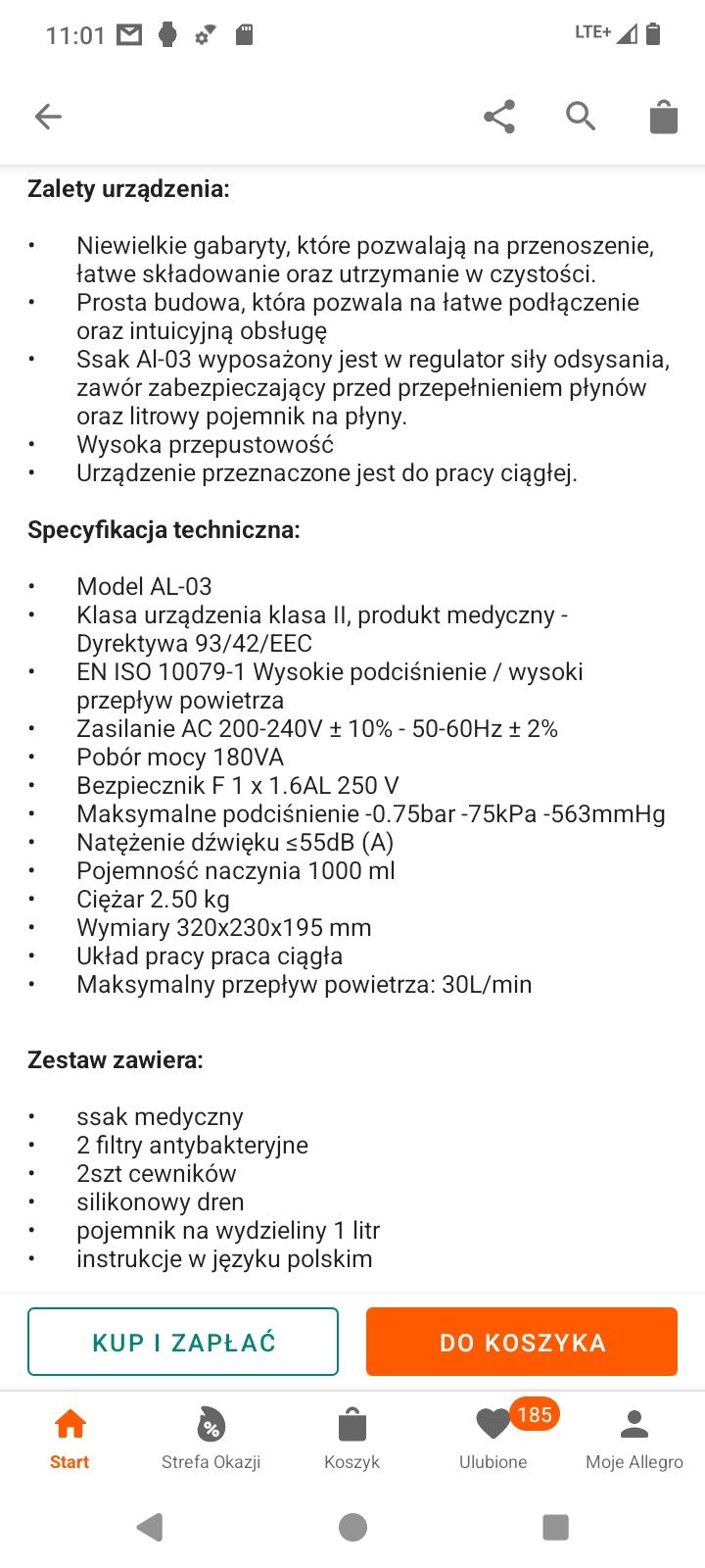 Ssak medyczny przenośny Armo Line Al-03