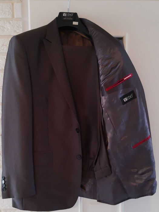 garnitur 2-częściowy szary z połyskiem Vido