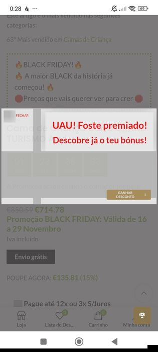 Cama para crianças grand turismo como nova, com colchão