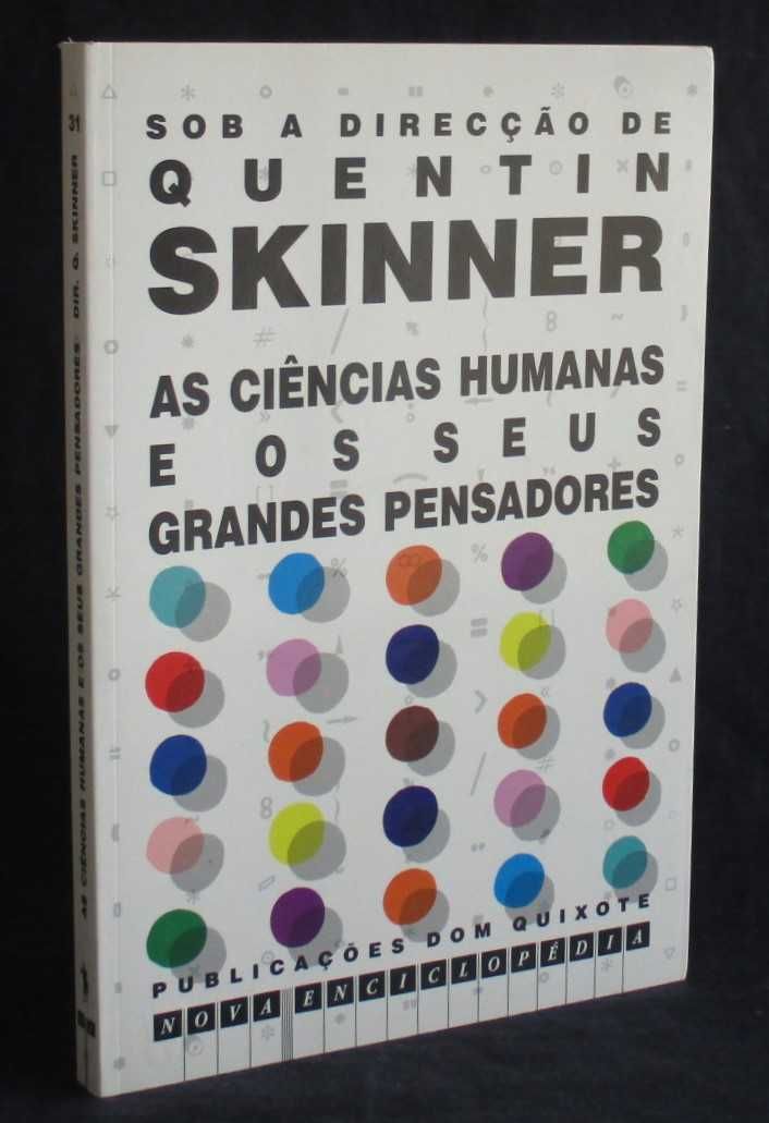 Livro As Ciências Humanas e os seus grandes pensadores Quentin Skinner