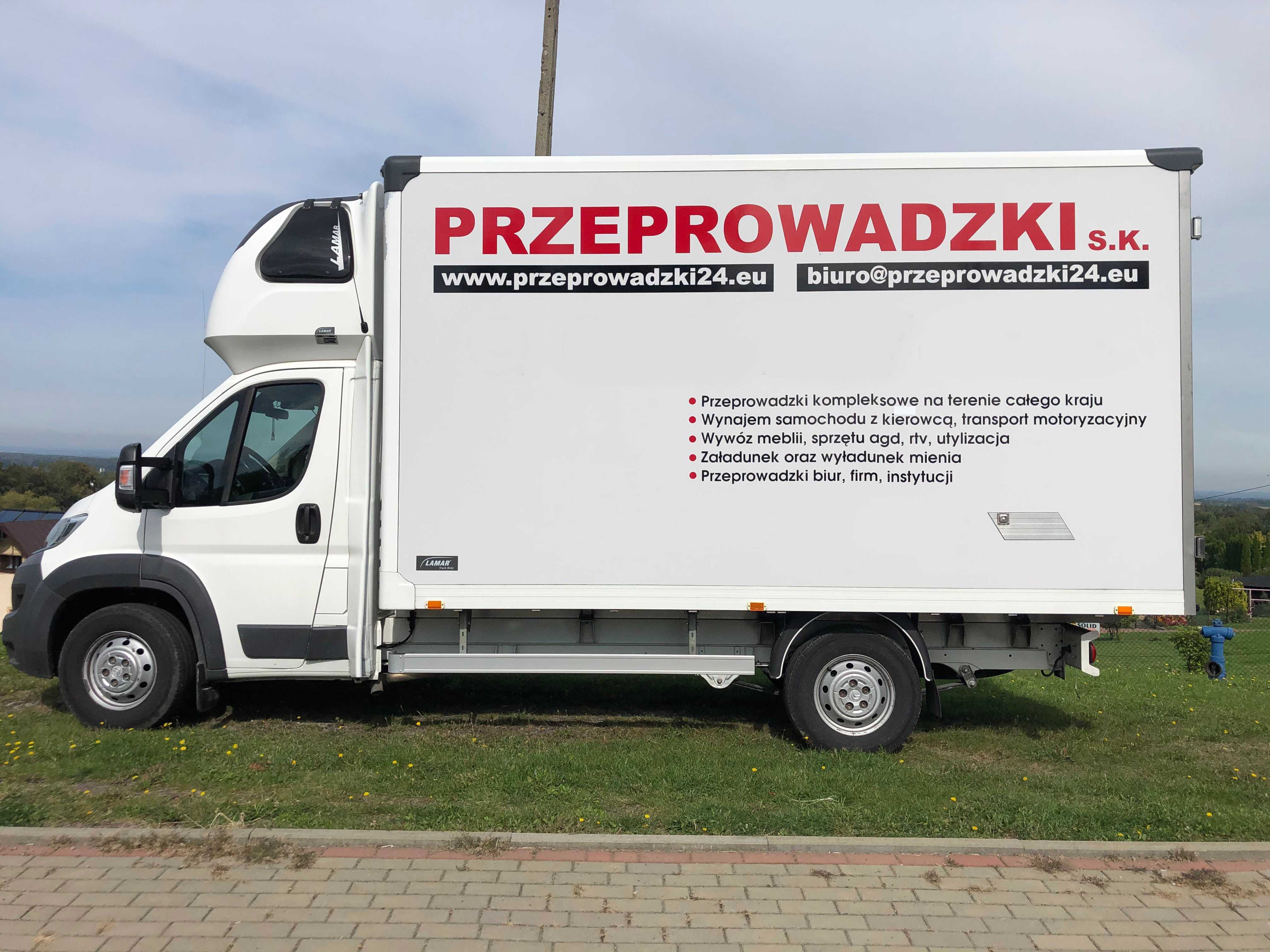 Przeprowadzki krajowe i międzynarodowe, usługi transportowe 24/7