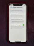 iPhone 11, czerwony, kondycja baterii 100%