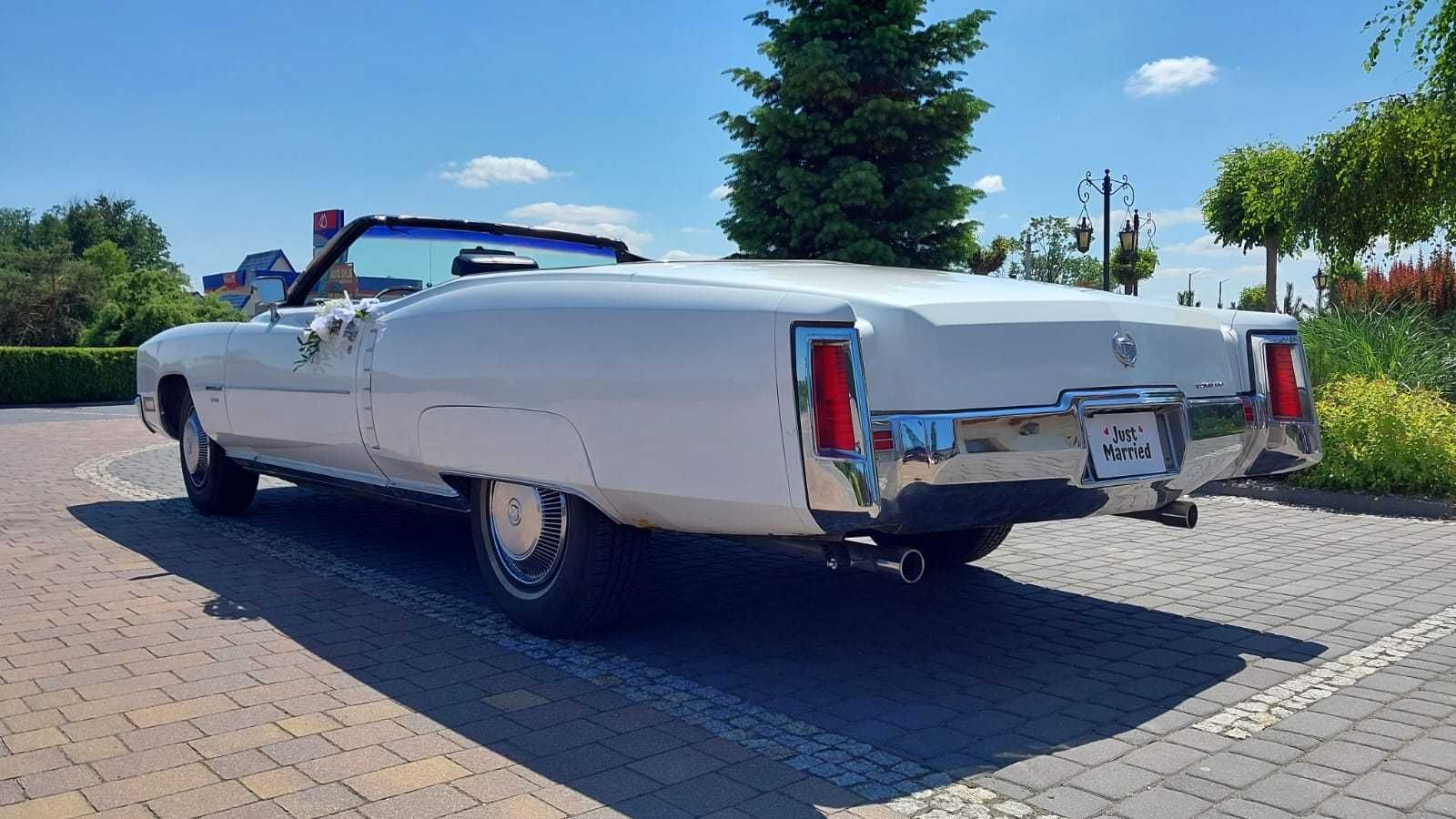 Samochód na wesele do ślubu Cadillac Eldorado Cabriolet Teledysk sesja