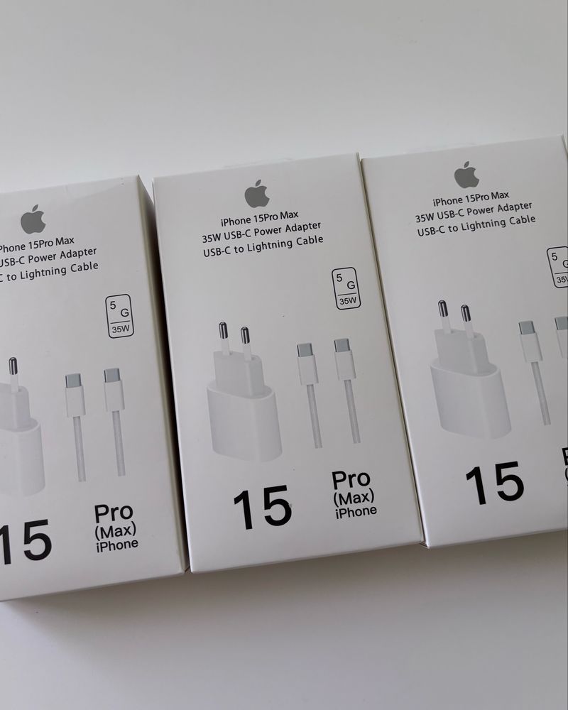 Оригинал комплект Быстрой зарядки iPhone 15 16 35w Apple USB C type с