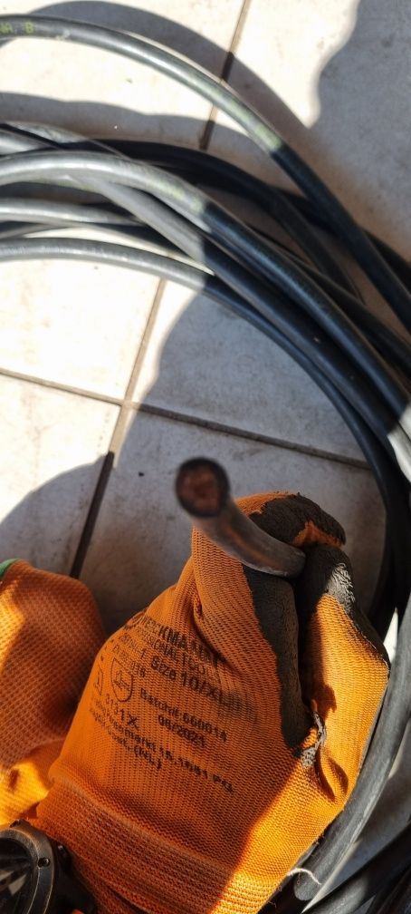 Kabel ziemny 1x10 , 11m Gruby miedź