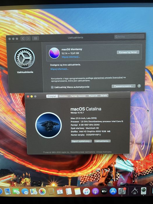 iMac 21,5"  Late 2015 Intel Core i5  turbo 2,7 GHz -  Intel HD 6000