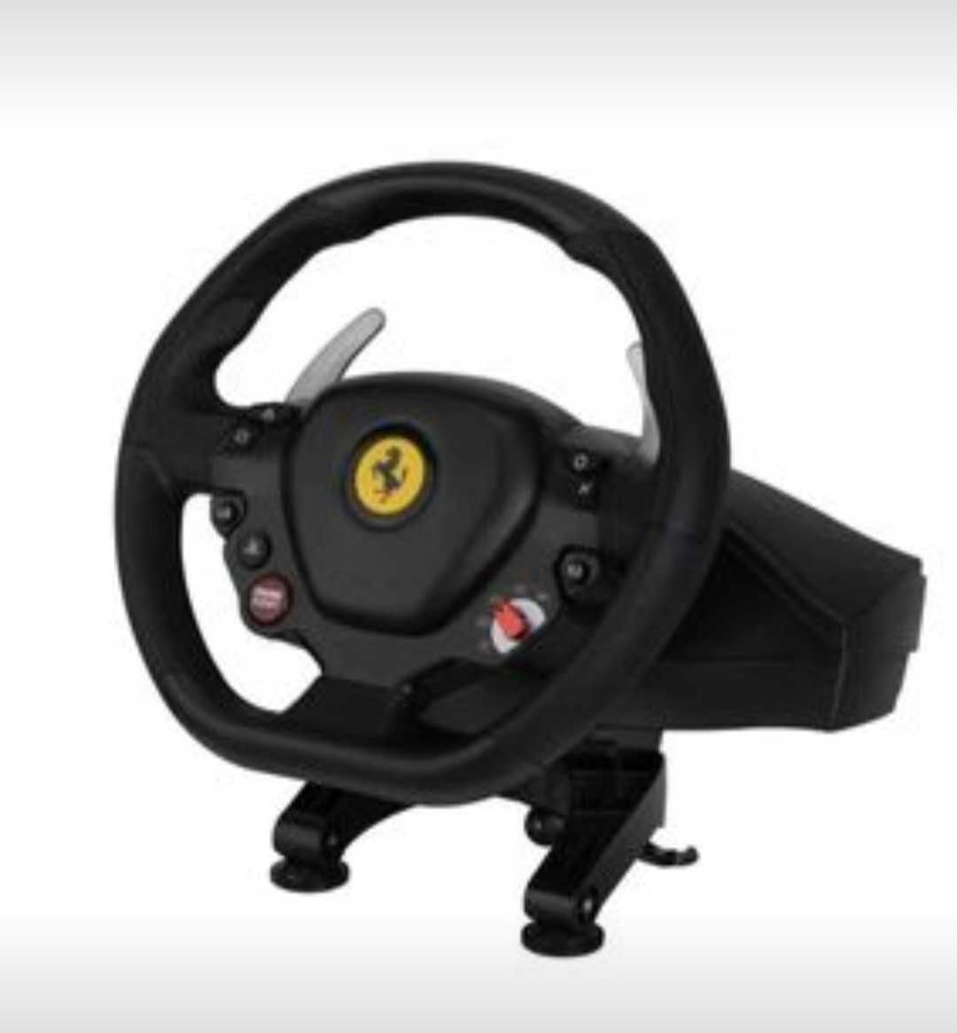 Volante + Pedais THRUSTMASTER T80 Ferrari 488 GTB (PS4 - Preto)