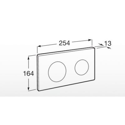 Przycisk spłukujący Roca Pro Pl10 Czarny Mat