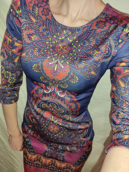 Нова сукня розмір XS 34/42 синя із орнаментом BODYFLIRT плаття платье