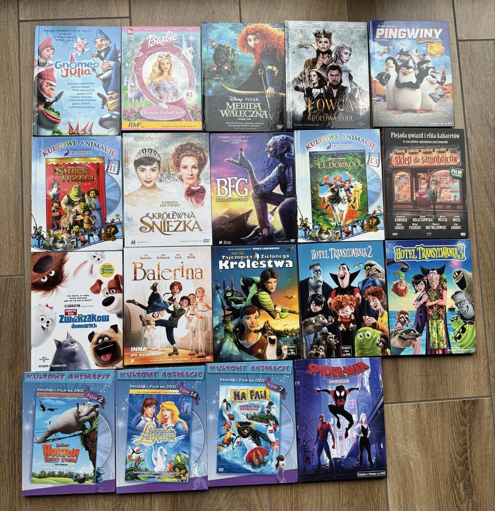Bajki DVD Baleria, Królewna Śnieżka, Shrek 3, Barbie, ElDorado, Spider