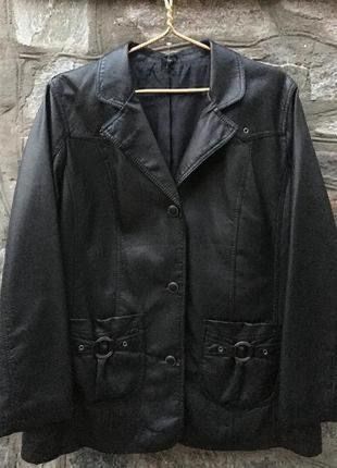 Женская демисезонная кожаная куртка 54-56/жіноча шкіряна куртка