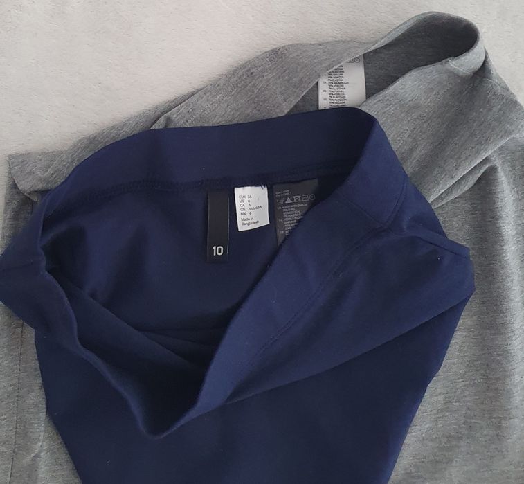 OKAZJA h&m Komplet spódniczka mini zestawx 2 dresowa 36 s 38 m xs 34