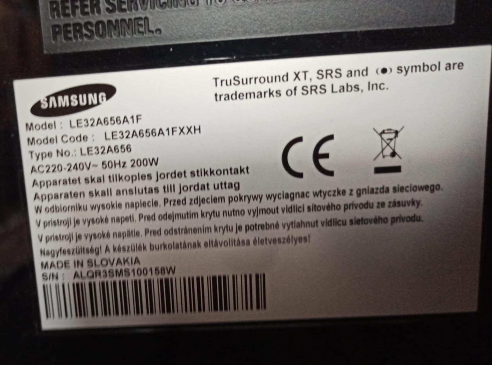 Telewizor Samsung LE32A656A1F