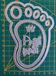 1187. Wykrojnik stopa scrapbooking