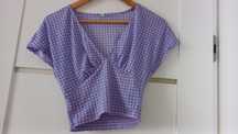 Uroczy crop top o kroju kimono