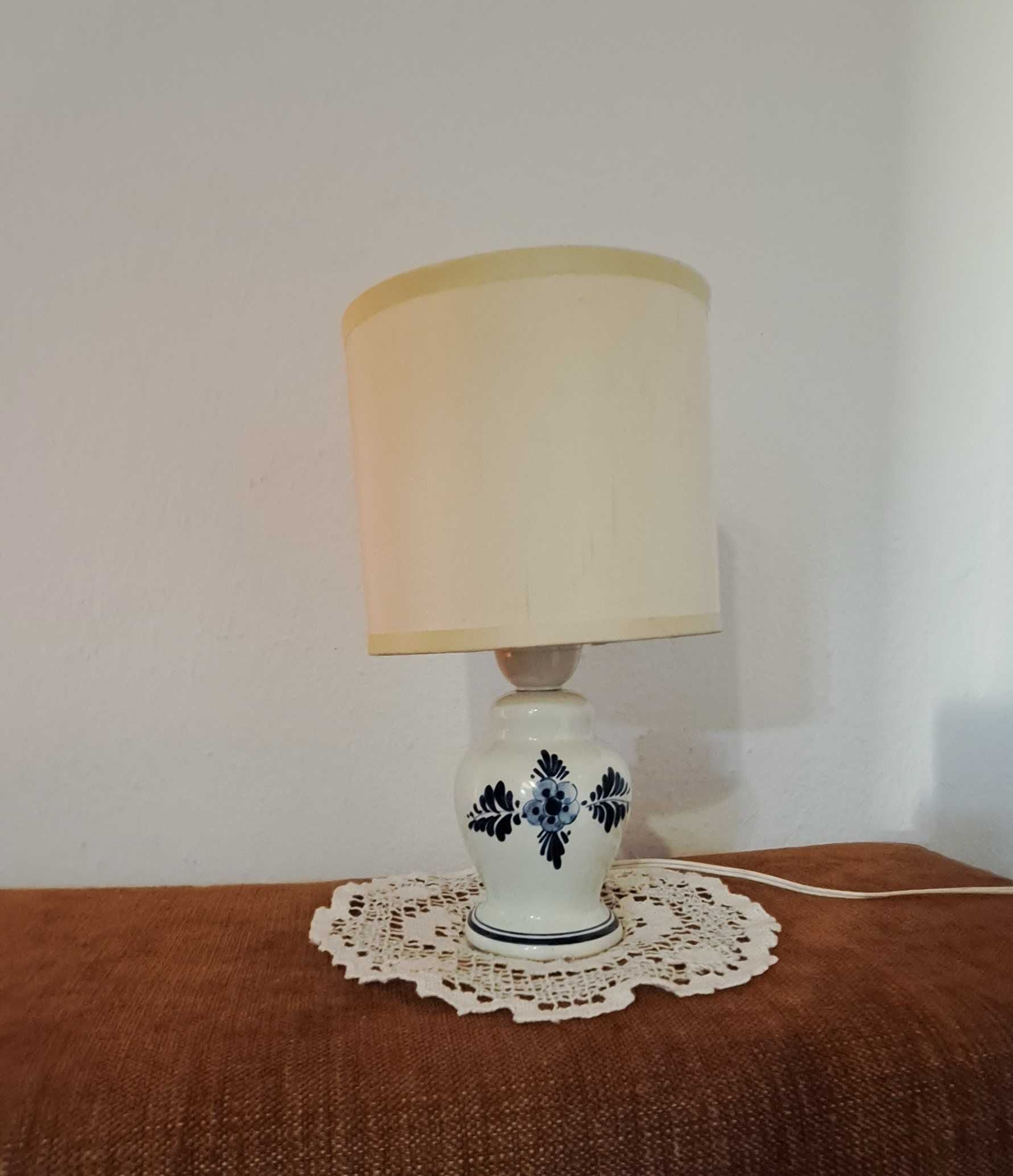 lampka porcelanowa Delft sygnowana Holandia