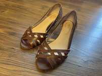 Buty sandaly na obcasie aeterie 40 skora retro
