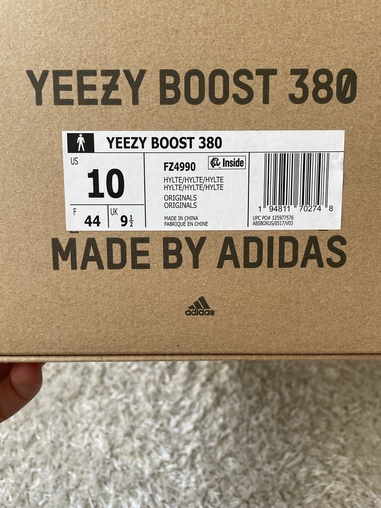 ОРИГІНАЛ! Adidas yeezy boost 380 us 9.5 10 42 43