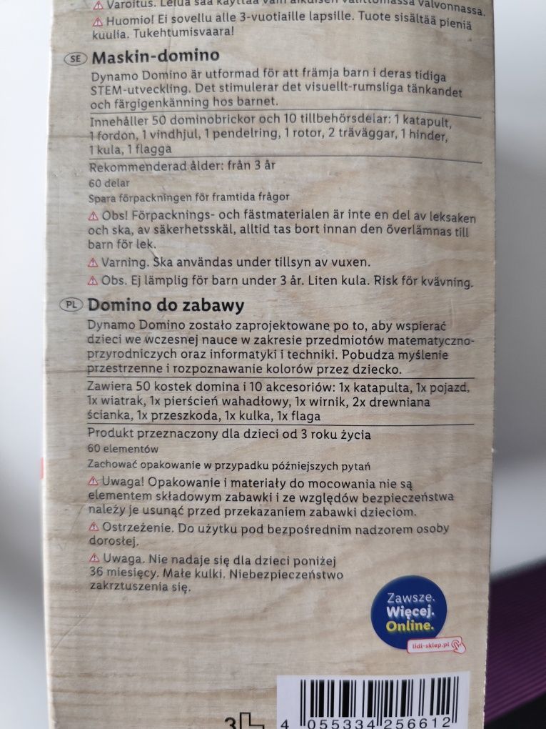 Drewniane domino lidl tor kulkowy z drewna Playtive drewniane klocki N