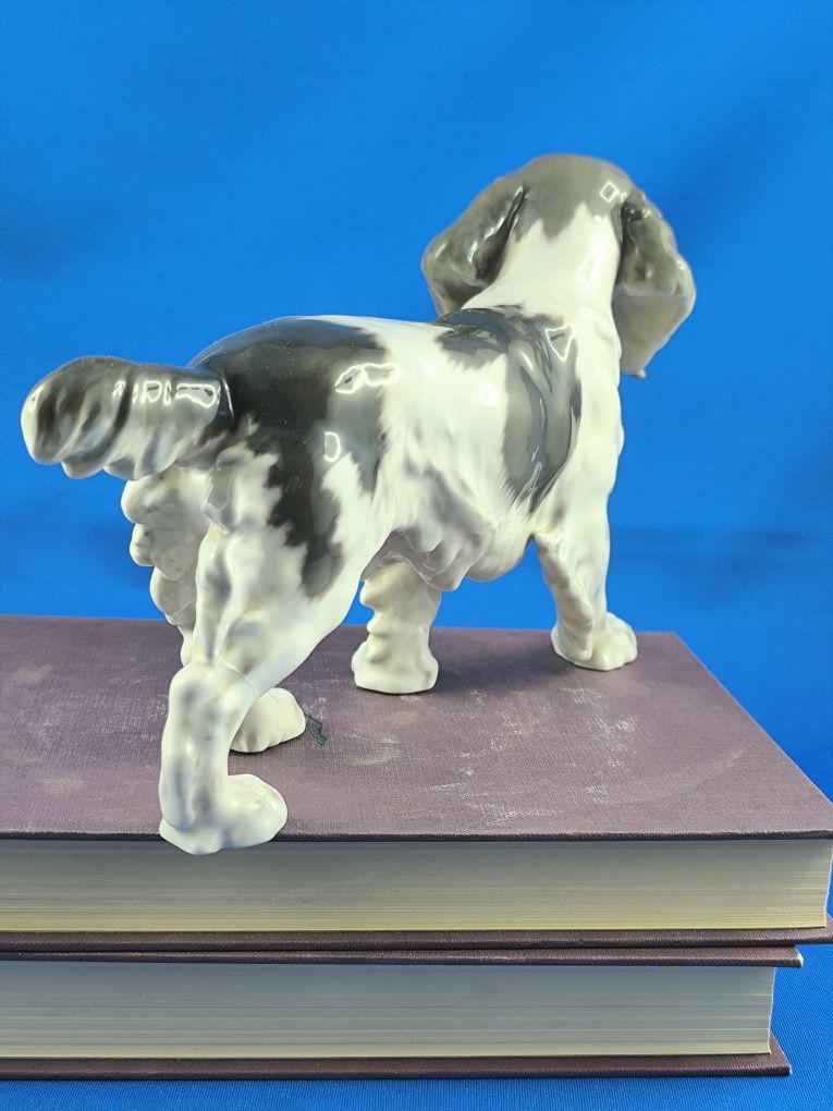 Spaniel z przepiórką Bing&Grondahl Kopenhaga #pies #porcelana