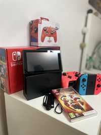 konsola Nintendo Switch + 2 pady + gra Iniemomocni + karta 128gb