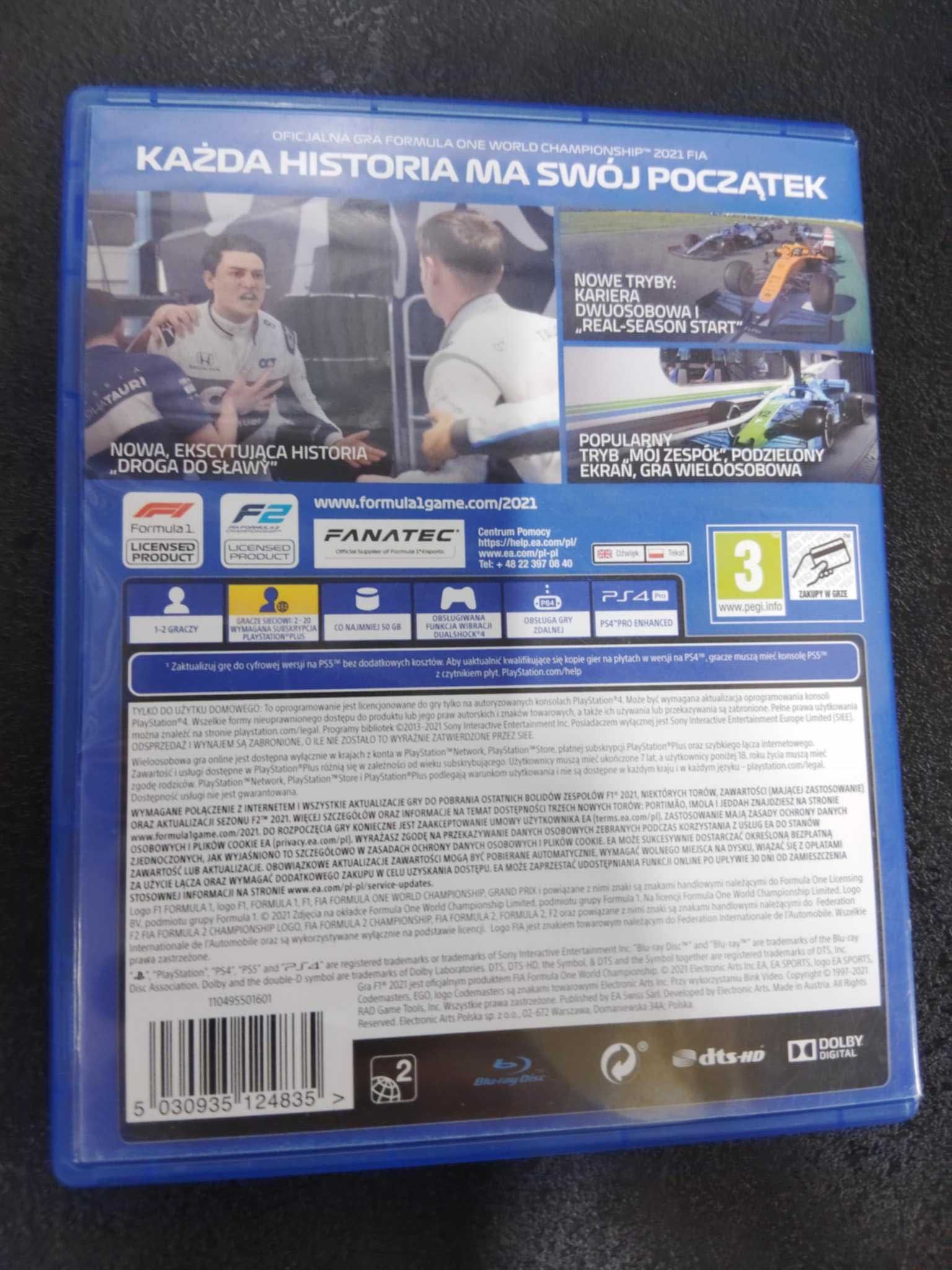 F1 2021 PS4 Polskie napisy są w grze / formuła 1 21 ps4 I ps5