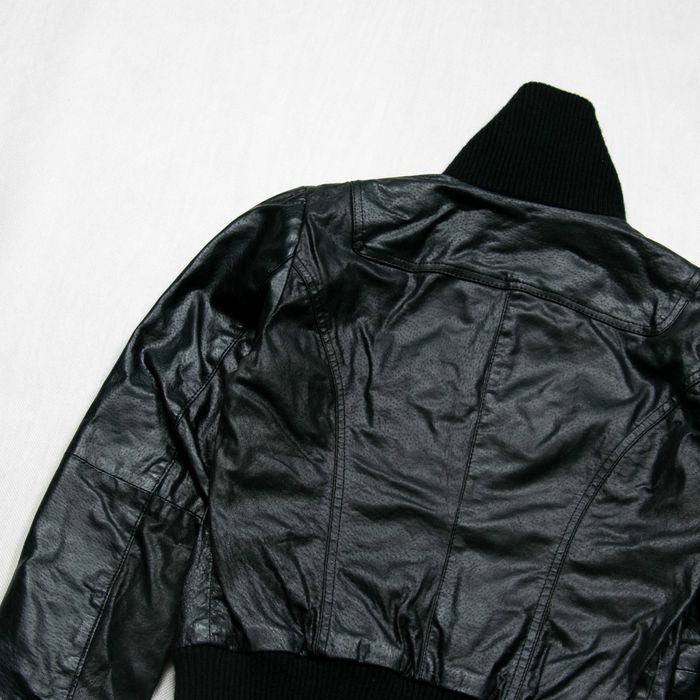 Avant Garde real leather Pilot Jacket kurtka pilotka z wysoką stójką S