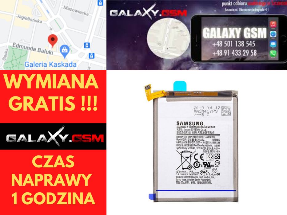 Samsung A70 A750 Bateria Oryginalna Nowa Wymiana Gratis Szczecin