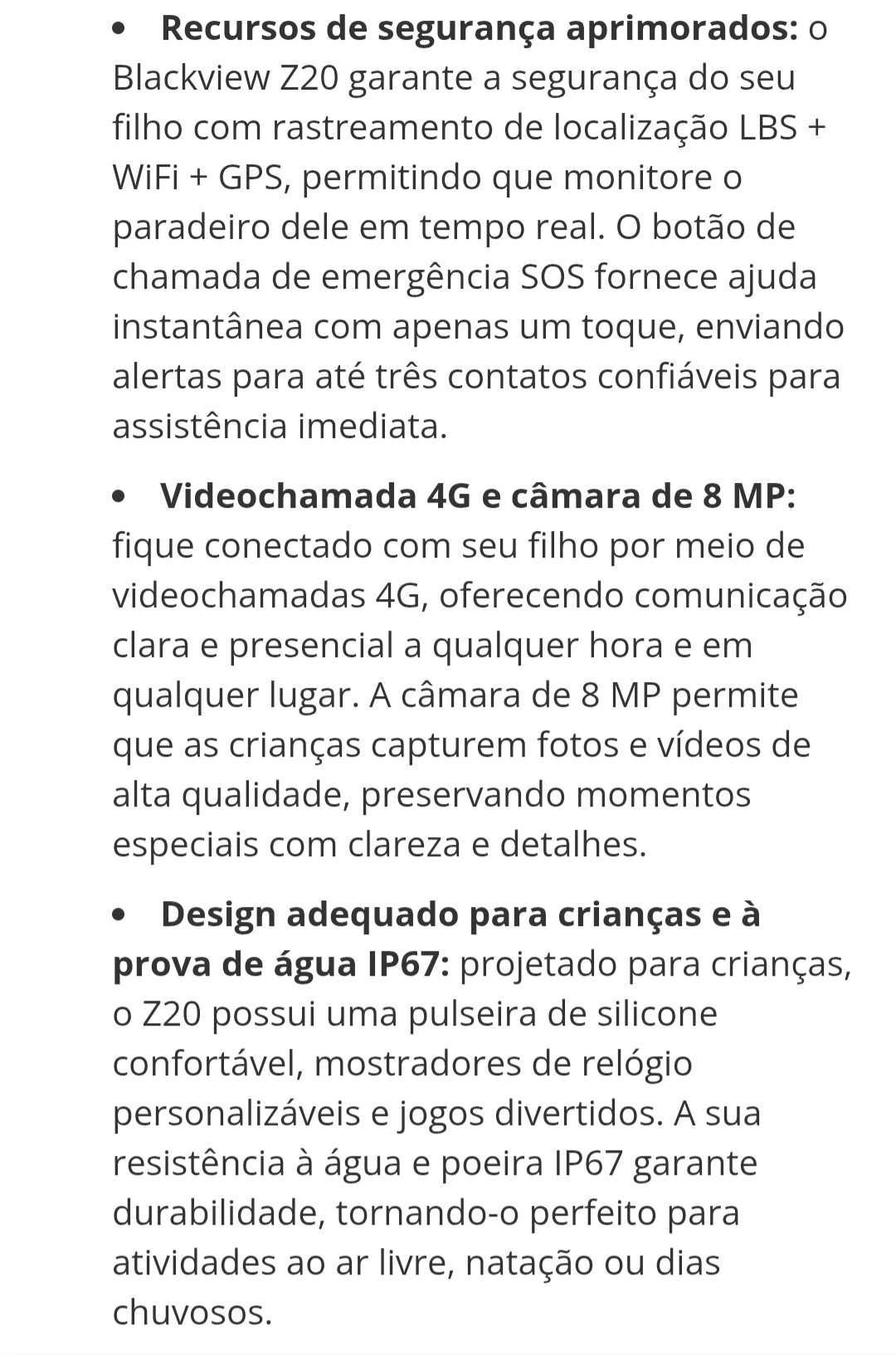 Smartwatch para criança com localizador