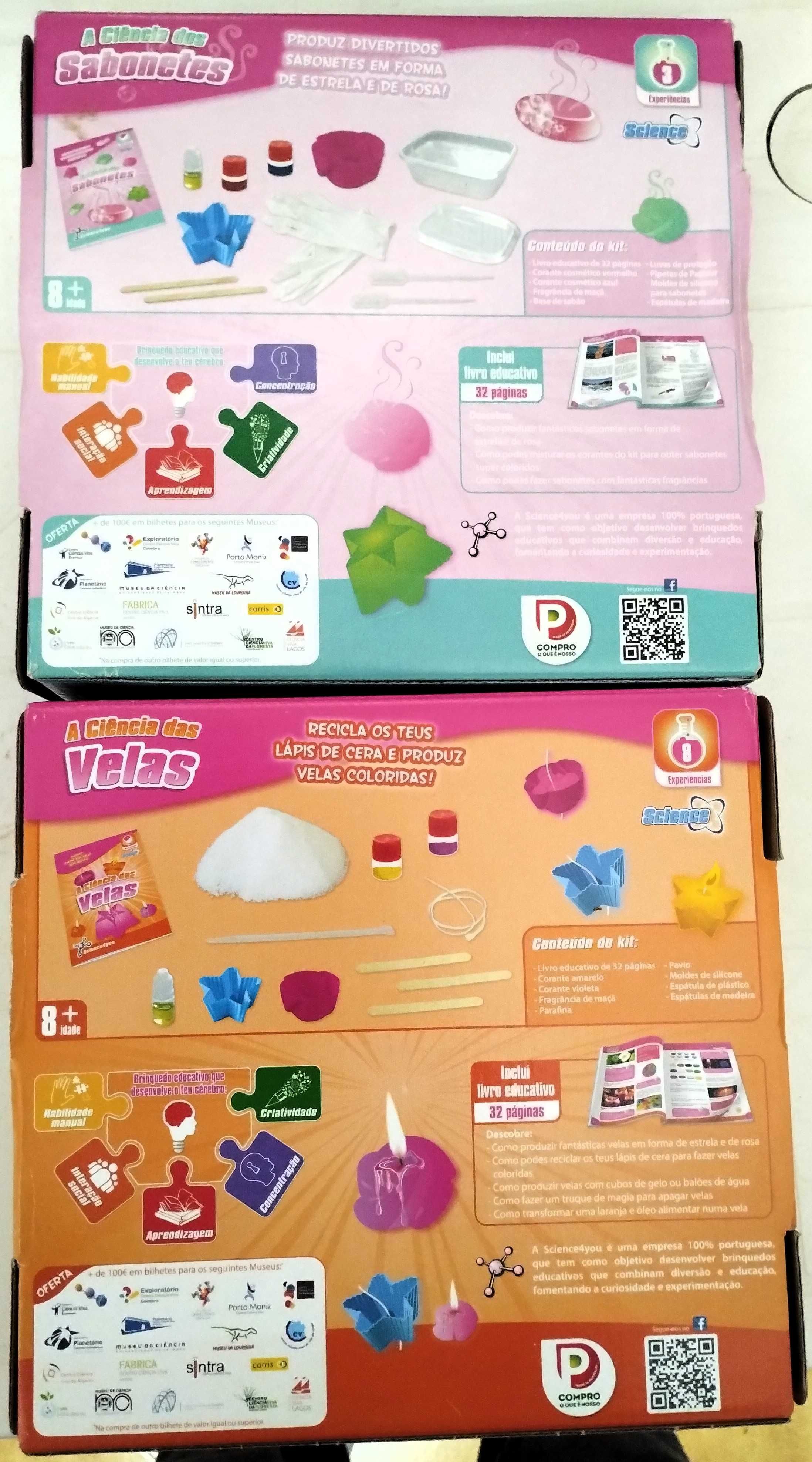 Conjunto 2 Jogos Science 4 You Sabonetes Velas Criança 8 Anos