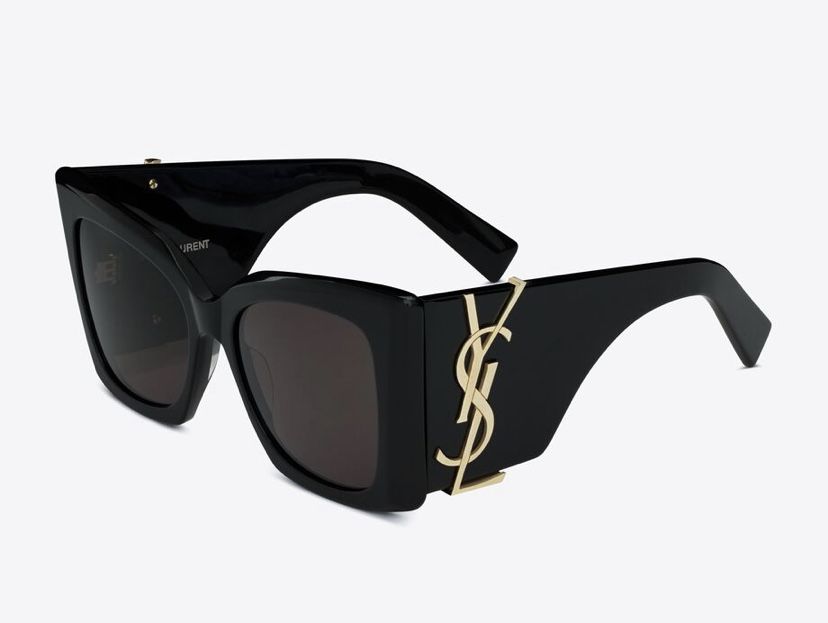 YSL Saint Laurent SL M119 BLAZE duże czarne okulary przeciwsłoneczne